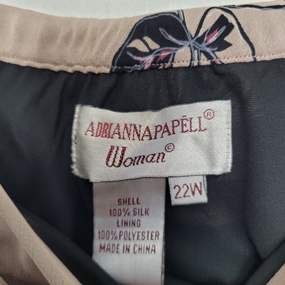 Vintage Adrianna Papell silk beaded black pink maxi pull on elegant skirt 22w - Picture 5 of 8